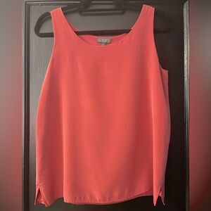 Luxurious Silk Shell Top - Coral Color- by Classiques Entier